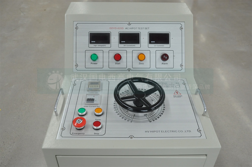 數(shù)顯耐壓試驗(yàn)裝置耐壓臺(tái)控制面板